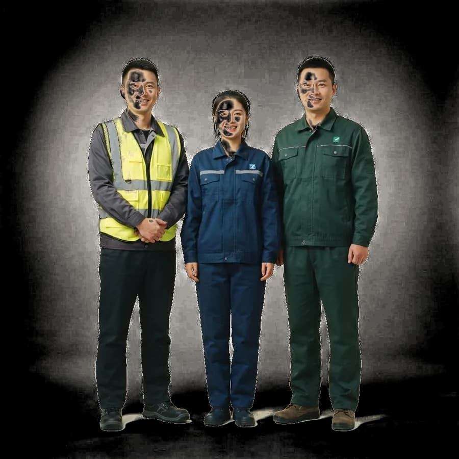 专业蓝领工人团队